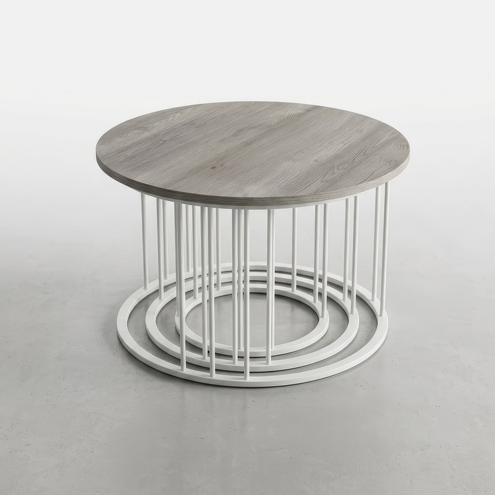 Center Table Set of 3— Round Elegant Design, Iron Frame