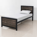 Modern Series Single Bed — Iron Frame, Powder Coated, Complete Package