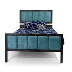 Velura Series Bed — Velvet Cushioned, Custom Colours, Powder Coated