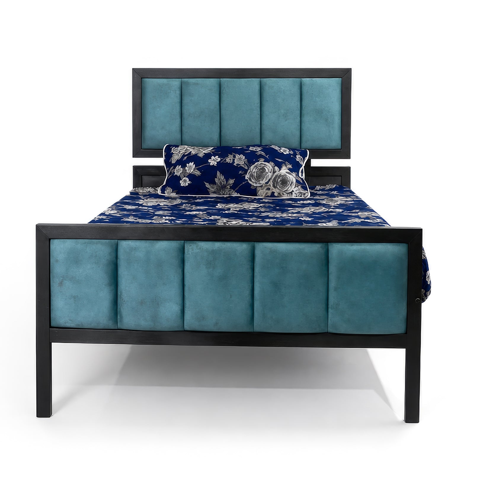 Velura Series Bed — Velvet Cushioned, Custom Colours, Powder Coated