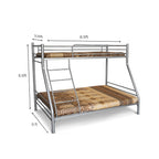 Queen Bunk Bed — Queen Size Lower Bunk with Complete Bedding