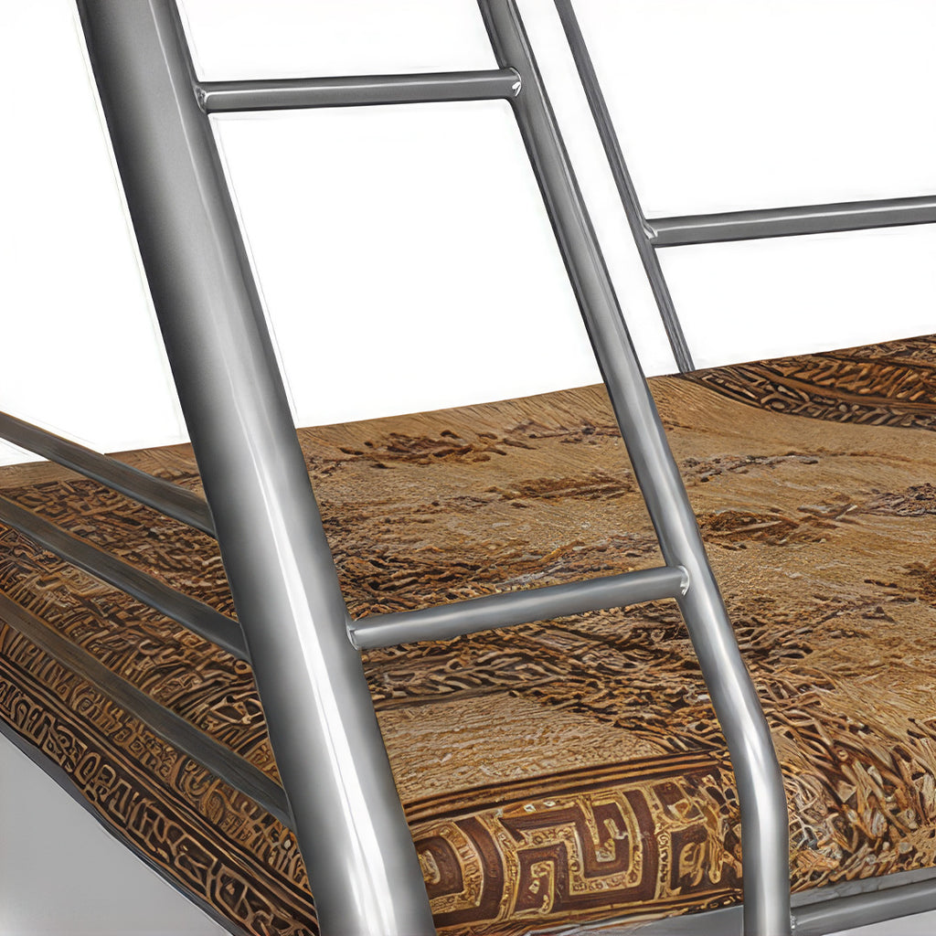 Queen Bunk Bed — Queen Size Lower Bunk with Complete Bedding