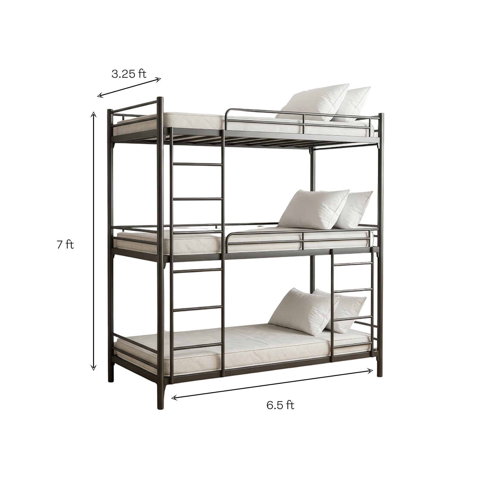 Triple Bunk Bed — 3 Sleeping Spaces, One Smart Solution