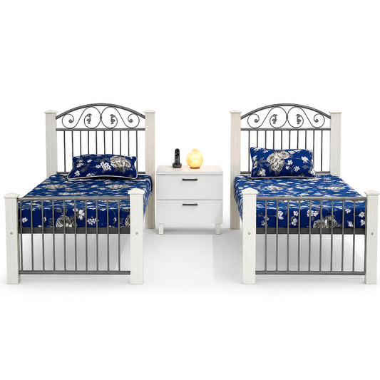 Deluxe Bed Series — Complete Set with Side Table, Solid Wood Pillars & Full Bedding